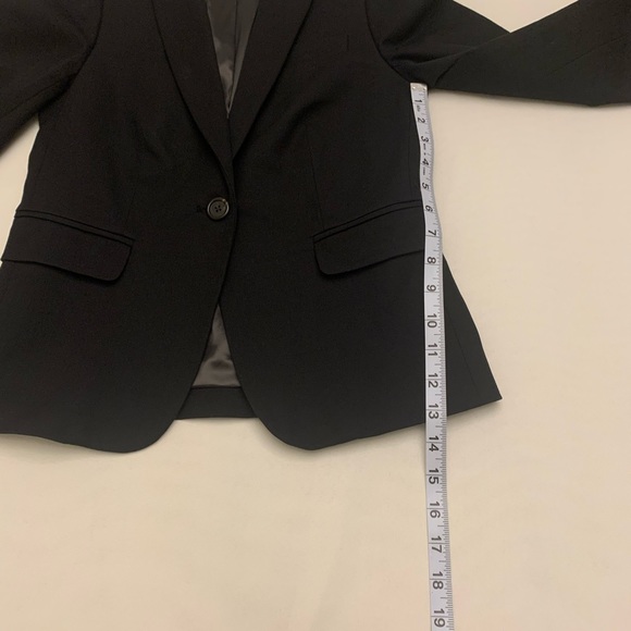 J. Crew black one button blazer puffy sleeves size 0 - Picture 10 of 15